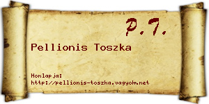 Pellionis Toszka névjegykártya